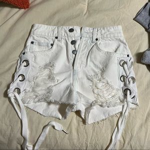 Carmar white denim shorts